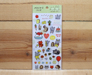 Mandie and Friends Transparent Sticker Sheet