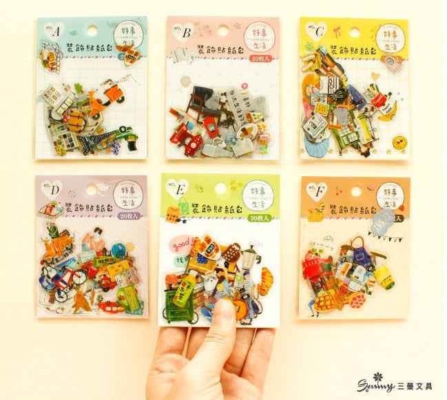 SUNNY Daily Living Transparent Sticker Flakes Pack E
