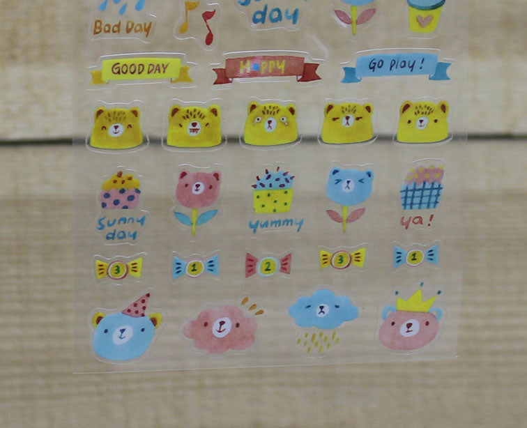 Jan Hsuan's Illustration Animal and Flowers Transparent Sticker Sheet