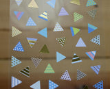 Ethos Card Originals Blue Triangle Design Gold Foiled Sticker Sheet