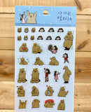 Xiu Xiu Bear Emotion Transparent Sticker Sheet