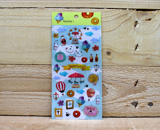 Jan Hsuan's Illustration Carnival Transparent Sticker Sheet