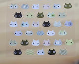 CAT CAT Colorful Cat Simple Design Gold Foiled Sticker Sheet