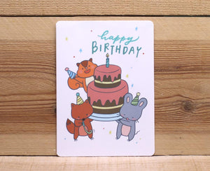 Mandie and Friends Happy Birthday Card