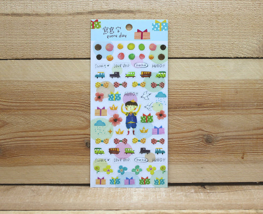 Jan Hsuan's Illustration YES! Transparent Sticker Sheet