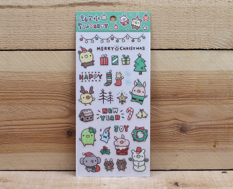 Bread Tree Sticker Sheet Transparent Christmas