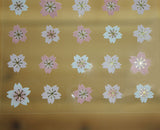 Ethos Card Originals Pink Sakura Cherry Blossom Design Gold Foiled Sticker Sheet