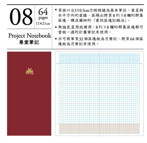 Keep a Notebook A5 Slim Note Regular Insert TN Project Notebook #8