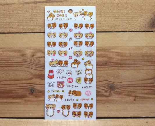 Corgi Kaka Transparent Sticker Sheet Version 1