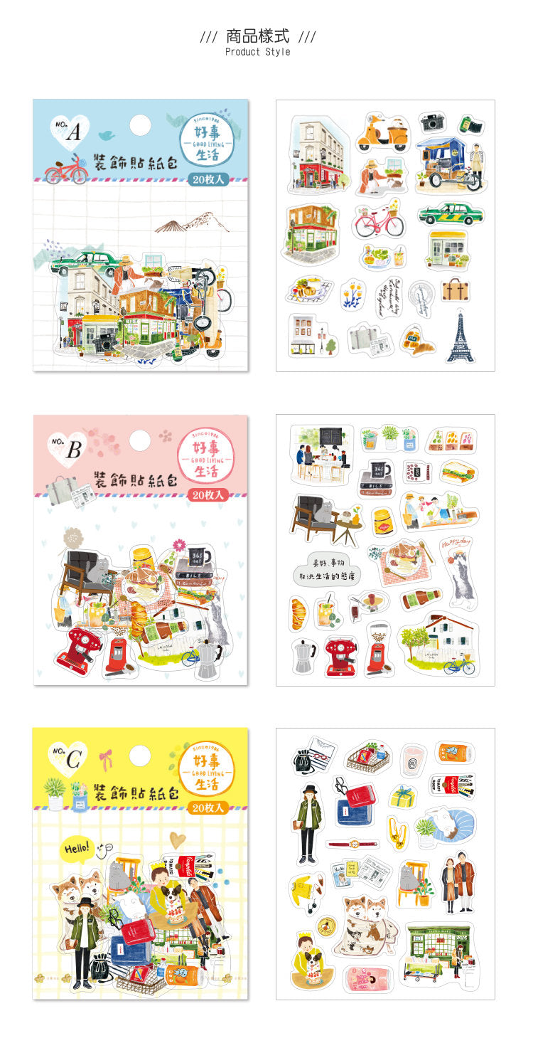 SUNNY Daily Living Transparent Sticker Flakes Pack E