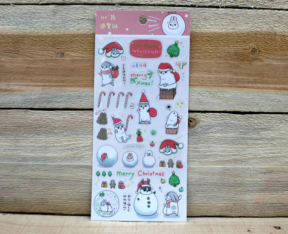 Machiko Transparent Sticker Sheet Christmas