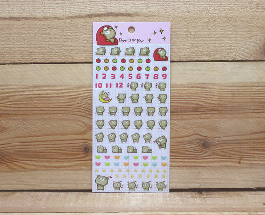 Dear Little Bear Transparent Sticker Sheet Version 2