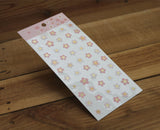 Ethos Card Originals Pink Sakura Cherry Blossom Design Gold Foiled Sticker Sheet