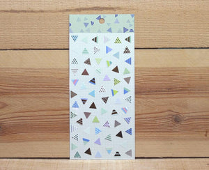 Ethos Card Originals Blue Triangle Design Gold Foiled Sticker Sheet