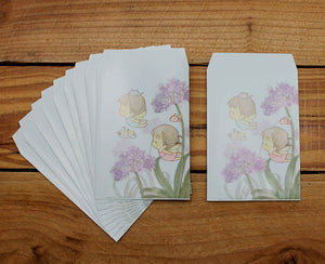 Amy and Tim Purple Flowers Mini Envelopes 10pcs