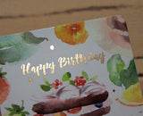Liang Feng Watercolor Rabbit Happy Birthday Card