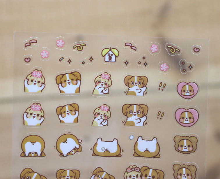 Corgi Kaka Transparent Sticker Sheet Version 3