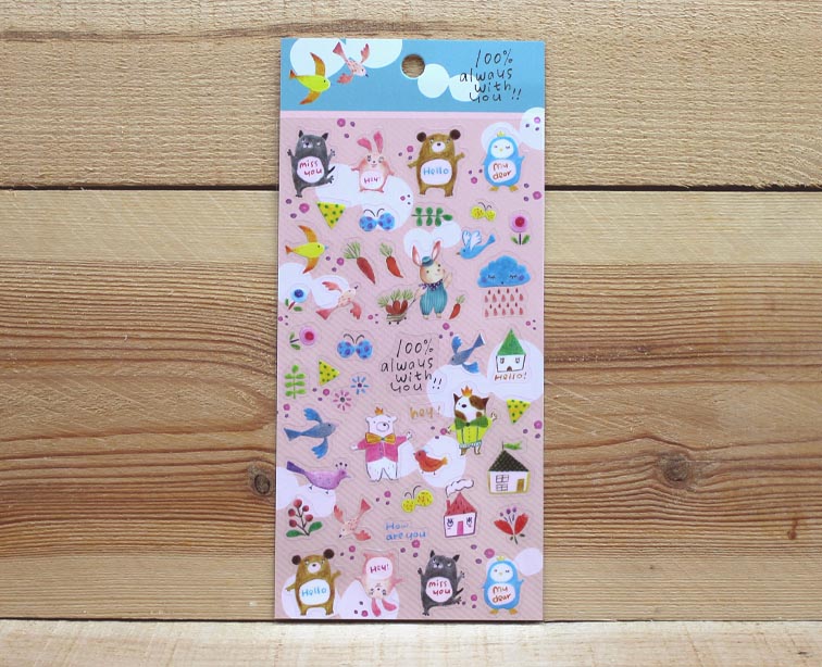 Jan Hsuan's Illustration Animal Transparent Sticker Sheet