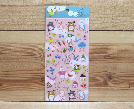 Jan Hsuan's Illustration Animal Transparent Sticker Sheet