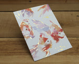 Liang Feng Watercolor Fish Gold Foiled Card