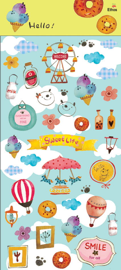 Jan Hsuan's Illustration Carnival Transparent Sticker Sheet