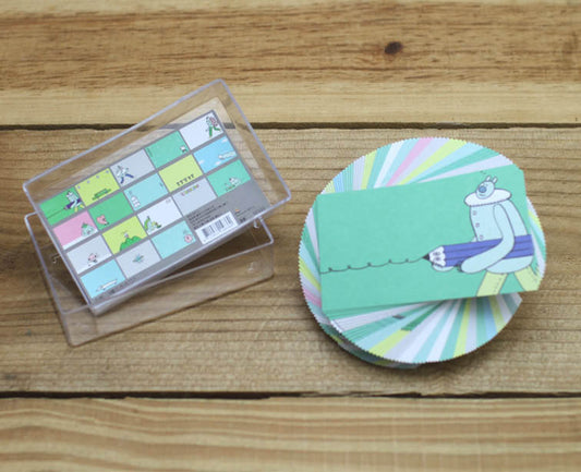 Baozi Studio Green Message Cards with Plastic Case