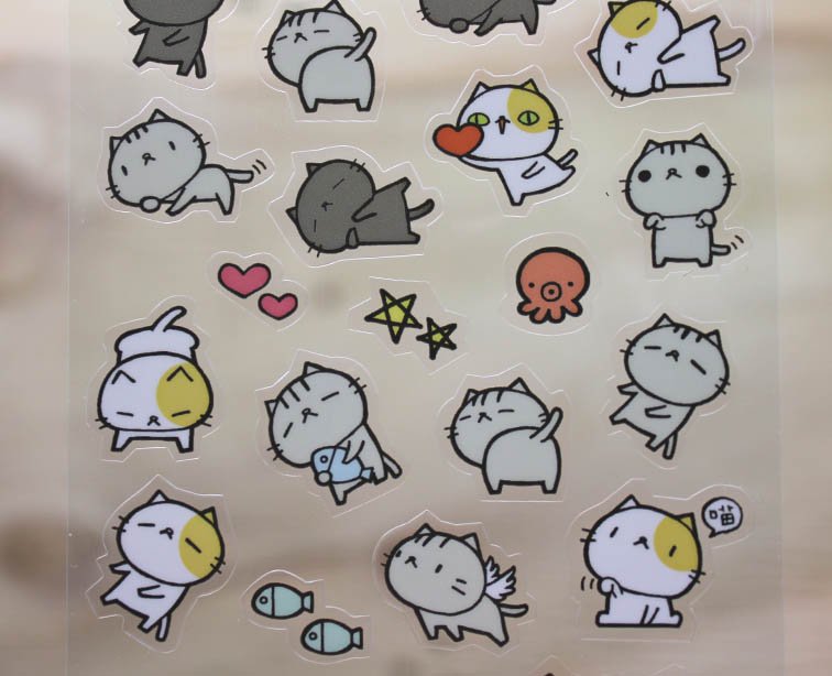 CAT CAT Transparent Sticker Sheet
