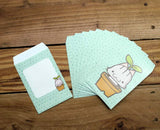 Happy Go Lucky Mini Envelopes 10pcs Green Plant