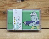 Baozi Studio Green Message Cards with Plastic Case