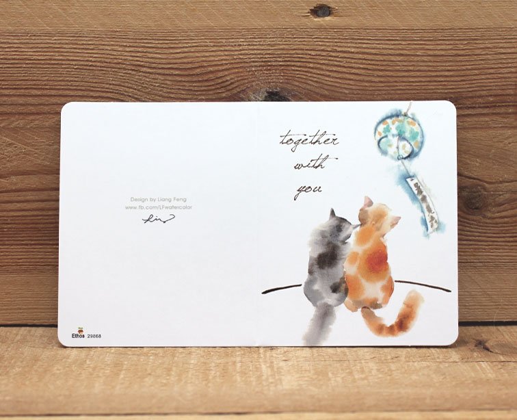 Liang Feng Watercolor Mini Card Together with You