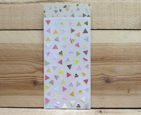 Ethos Card Originals Pink Triangle Design Gold Foiled Sticker Sheet