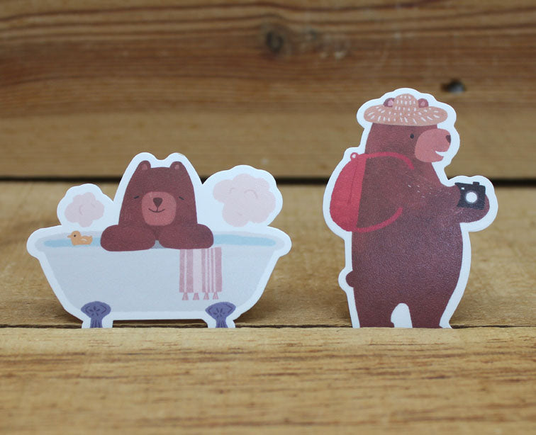 Cindy Chu Waterproof Sticker Flakes Bear