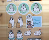 Machiko Transparent Sticker Sheet Travel