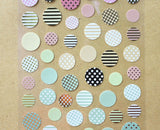 Ethos Card Originals Circle Design Gold Foiled Sticker Sheet