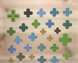 Ethos Card Originals Green Clovers Design Gold Foiled Sticker Sheet