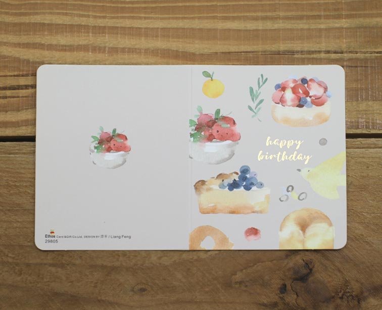 Liang Feng Watercolor Mini Card Happy Birthday
