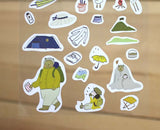 Xiu Xiu Bear Forest Camp Gold Foiled Sticker Sheet