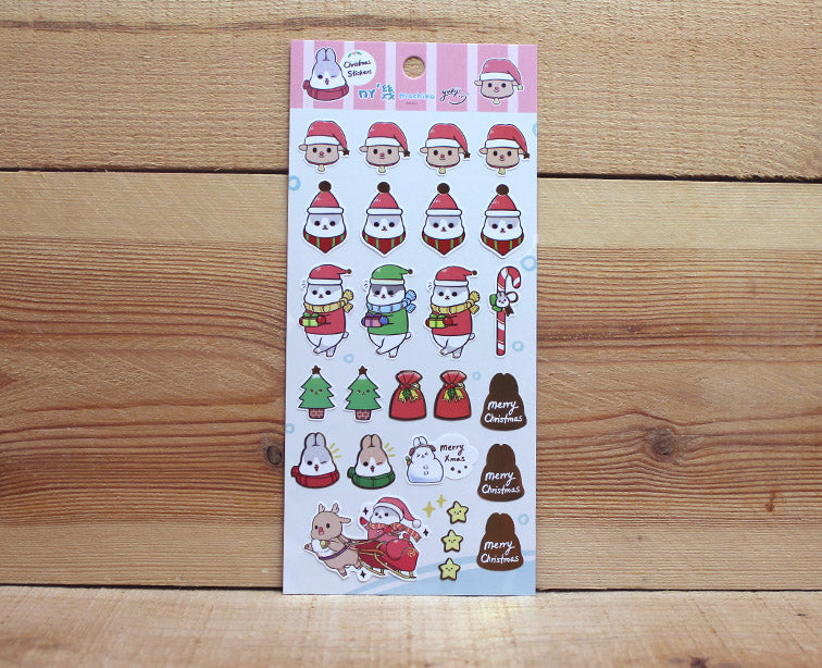 Machiko Gold Foiled Sticker Sheet Christmas