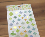 Ethos Card Originals Green Clovers Design Gold Foiled Sticker Sheet