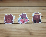 Cindy Chu Waterproof Sticker Flakes Bear