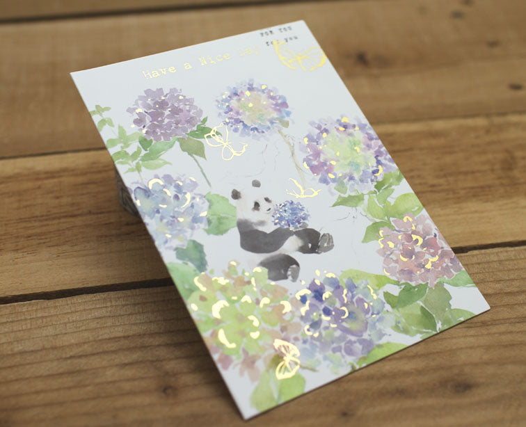 Liang Feng Watercolor Panda Have a Nice Day Card