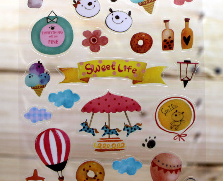Jan Hsuan's Illustration Carnival Transparent Sticker Sheet