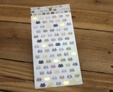 CAT CAT Colorful Cat Simple Design Gold Foiled Sticker Sheet