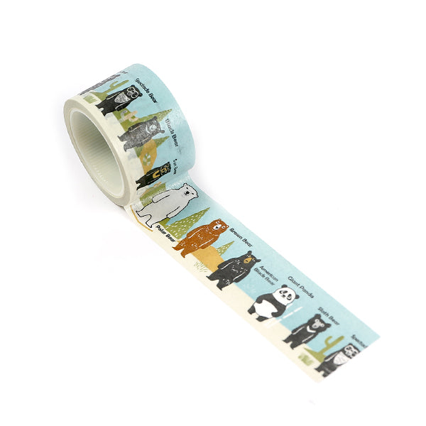 Taiwan Black Bear Family Bear Version Washi Tape Roll