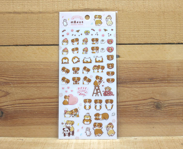 Corgi Kaka Transparent Sticker Sheet Version 3