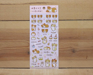 Corgi Kaka Transparent Sticker Sheet Version 2