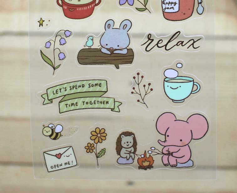 Mandie and Friends Transparent Sticker Sheet