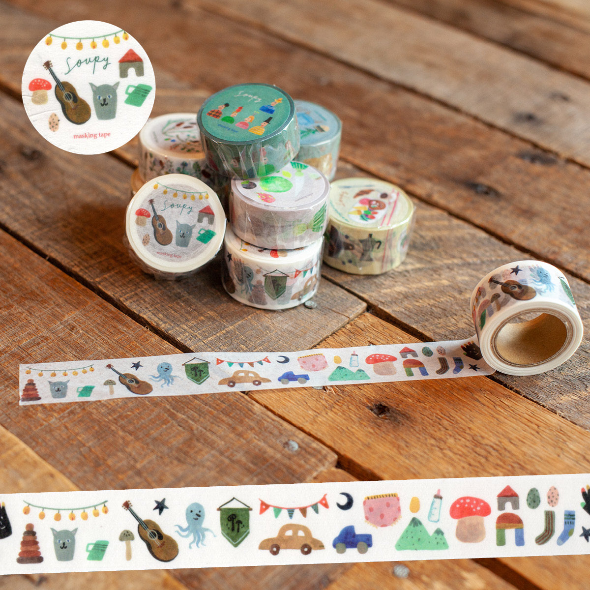 Soupy Childhood Washi Tape Roll