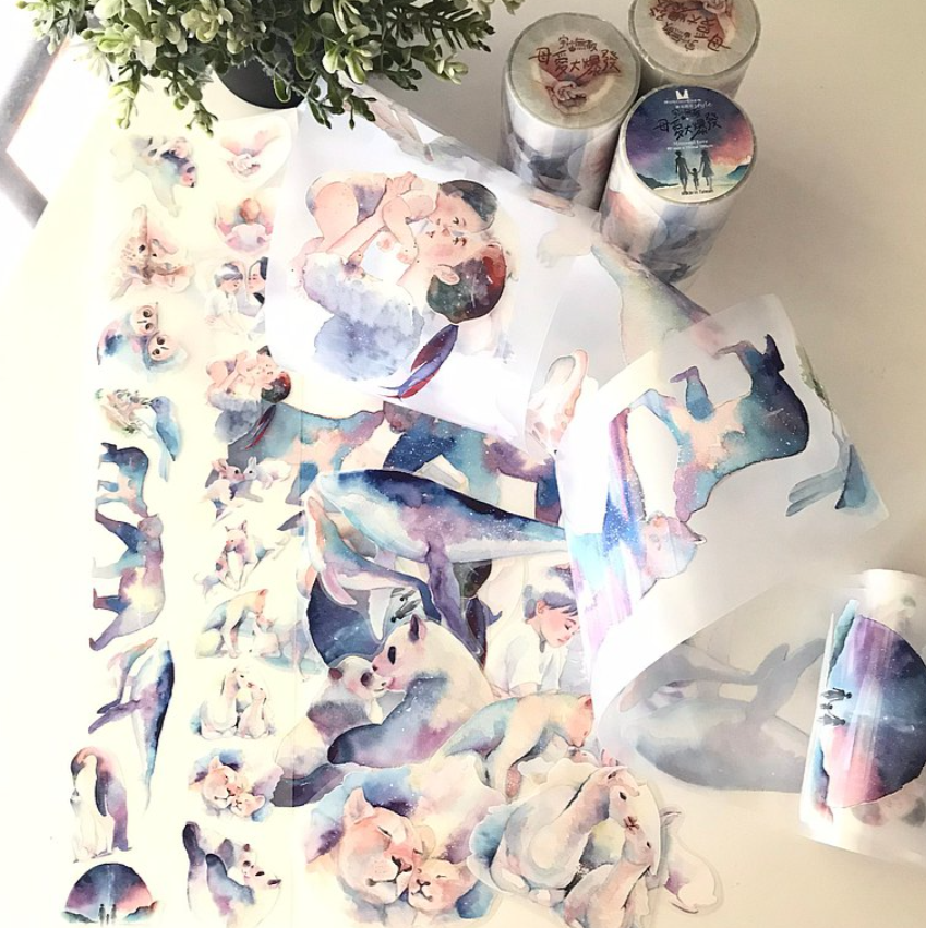 [SAMPLE ONLY] Monchiichen Maternal Love PET Masking Tape