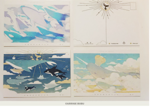 Tachibana Kai Whale SET Paper Postcards